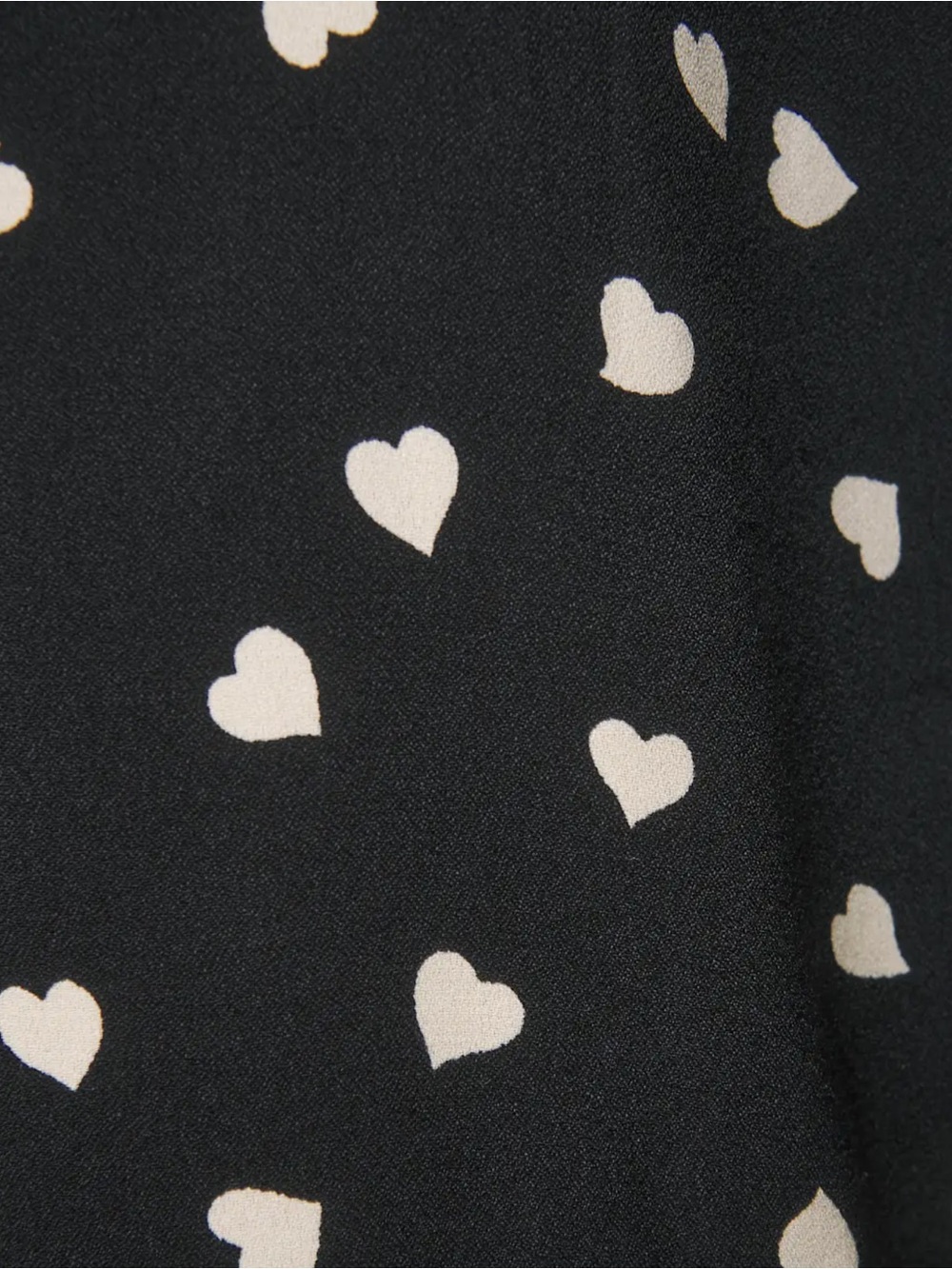 Reformation Joelle Top in Luv It Black w/ Cream White Hearts Size Small - Picture 4 of 8